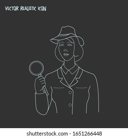Investigator icon line element. Vector illustration of investigator icon line isolated on clean background for your web mobile app logo design.