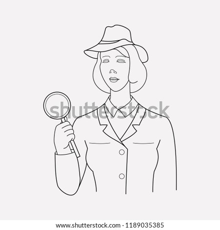 Investigator icon line element. Vector illustration of investigator icon line isolated on clean background for your web mobile app logo design.