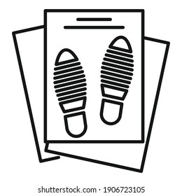 Investigator papers icon. Outline investigator papers vector icon for web design isolated on white background