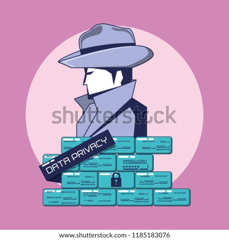 investigator with wall data privacy