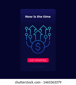 investing app design, mobile ui