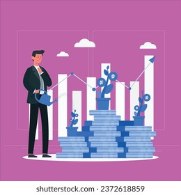 investing concept vector design illustration