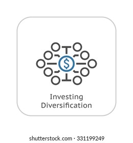 Investing Diversification Icon. Flat Design. Isolated Illustration.