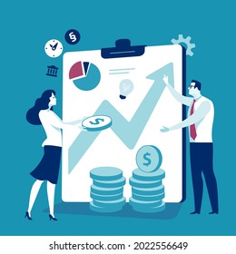 Investing. Financial advisor. Financial service. Business illustration