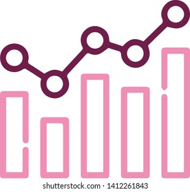 Investing graph icon in trendy flat style isolated on white background