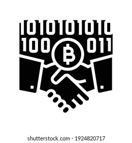 investing ico glyph icon vector. investing ico sign. isolated contour symbol black illustration