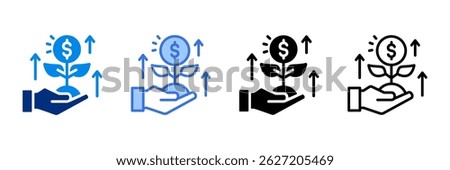 Investing Icon Set Multiple Style Vector Illustration