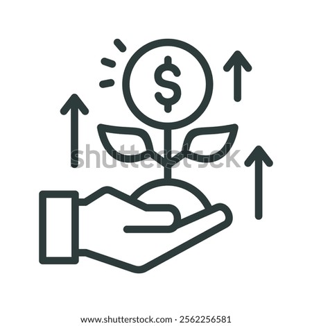 Investing icon vector illustration. Simple line style