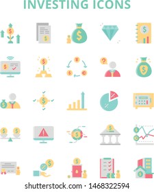 investing iconset with 25 item and colorful style