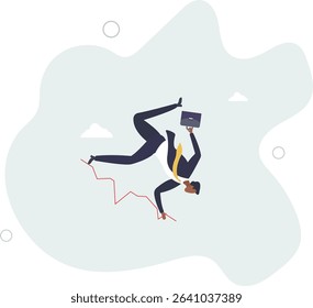 Investing in market downturn, recession or financial crisis, short sell or make profit in stock market, crypto currency decline concept. character life .