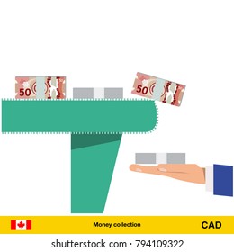 Investing money. Yen banknote. Business finance concept vector illustration.