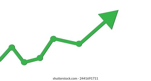 Investing and stock market graph  concept gain and profits
