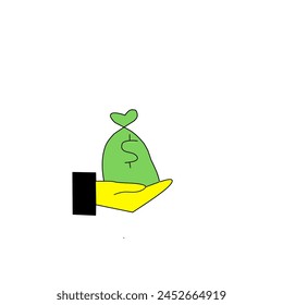 Investmen icon vector simple 2d