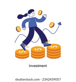 Investment abstract concept vector in a flat style stock illustration