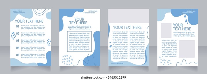 Investment advantages presentation blank brochure layout design. Vertical poster template set with empty copy space for text. Premade corporate reports collection. Editable flyer paper pages