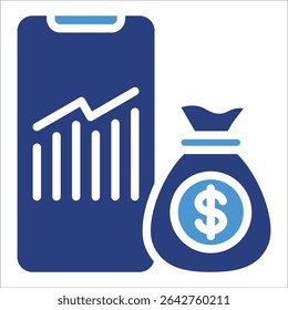 Elemento de icono de App de inversión para diseño