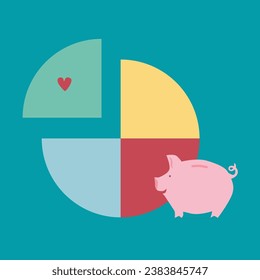 Asignación de activos de inversión y concepto de equilibrio Los inversores empresariales hacen gráficos circulares para equilibrar sus carteras a fin de adaptarse al riesgo y al rendimiento.