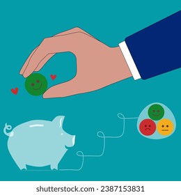 Investment asset allocation and balancing concept Businessman investors make pie charts to balance their portfolios to suit risk and return.