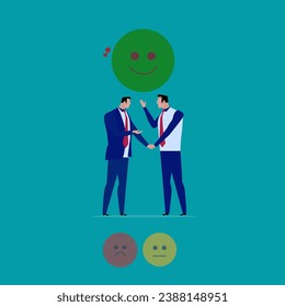 Investment asset allocation and balancing concept Businessman investors make pie charts to balance their portfolios to suit risk and return.
