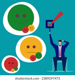 Investment asset allocation and balancing concept Businessman investors make pie charts to balance their portfolios to suit risk and return.