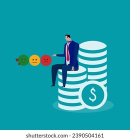 Investment asset allocation and balancing concept Businessman investors make pie charts to balance their portfolios to suit risk and return.