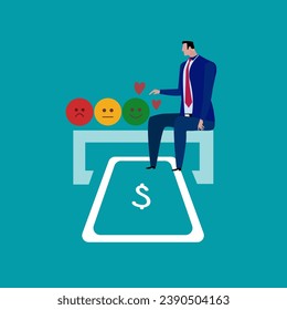 Investment asset allocation and balancing concept Businessman investors make pie charts to balance their portfolios to suit risk and return.