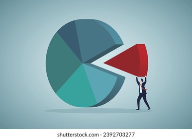 Investment asset allocation and rebalance concept.