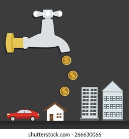Investment and Assets / flat design / vector / illustration