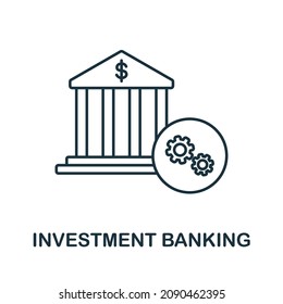 Investment Banking icon. Line element from banking operations collection. Linear Investment Banking icon sign for web design, infographics and more.