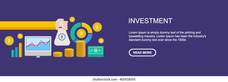 Investment Banner Vector