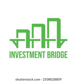 Puente de inversión Diseño de logotipo minimalista