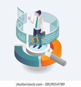 Investment business analysis data and find information