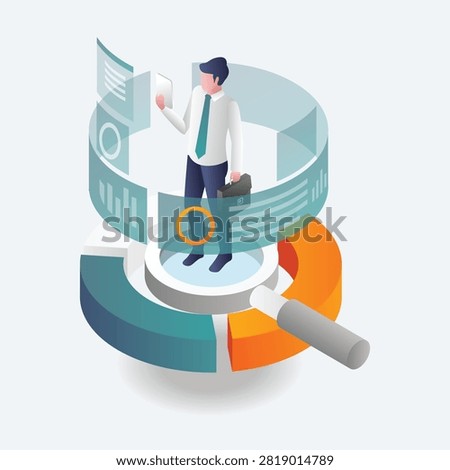 Investment business analysis data and find information