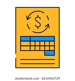 investment business line icon vector. investment business sign. isolated symbol illustration