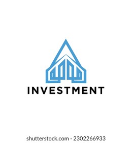 Investment Business  Logo Symbol Template Design Vector, Emblem, Design Concept, Creative Symbol, Icon