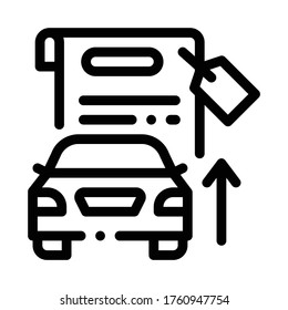 investment in car icon vector. investment in car sign. isolated contour symbol illustration