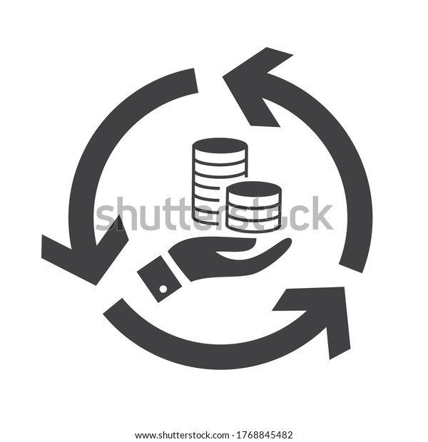 investment and cash flow vector design concept\
icon on white\
background