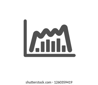 Investment chart icon. Economic graph sign. Stock exchange symbol. Business finance. Quality design element. Classic style icon. Vector