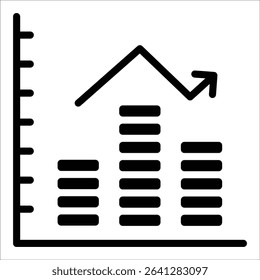 Investment Chart Icon Element For Design