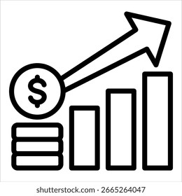 Elemento De Ícone Do Gráfico De Investimento Para Design