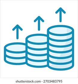 Elemento de icono de gráfico de inversión para diseño