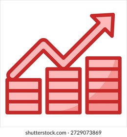 Elemento de icono de gráfico de inversión para diseño