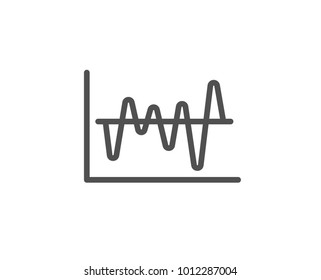 Investment chart line icon. Economic graph sign. Stock exchange symbol. Business finance. Quality design element. Editable stroke. Vector