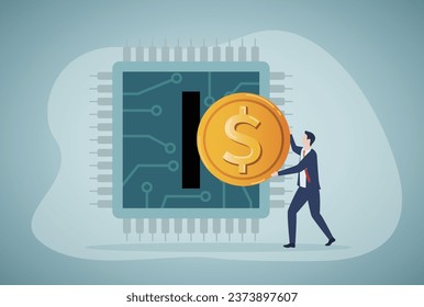 Investitionen in die Chip-Technologie. Finanzierung von Forschung und Entwicklung (FuE).
