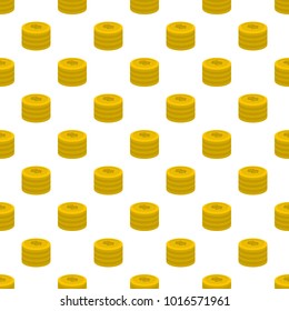 Investment coin pattern seamless in flat style for any design