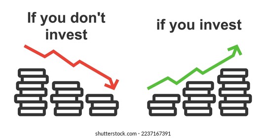 Investment Concep.Investment and finance growth business concept.Vector Illustration
