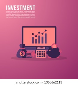 Investment concept flat style vector, Business concept for Investment. Modern vector illustration concept