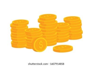 The investment concept with gold coins.