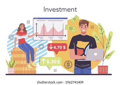 Investment concept. Investing stategy, fundamental analysis, deversification