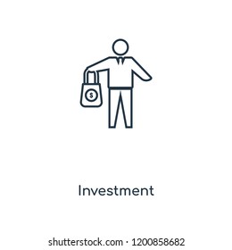 Investment concept line icon. Linear Investment concept outline symbol design. This simple element illustration can be used for web and mobile UI/UX.